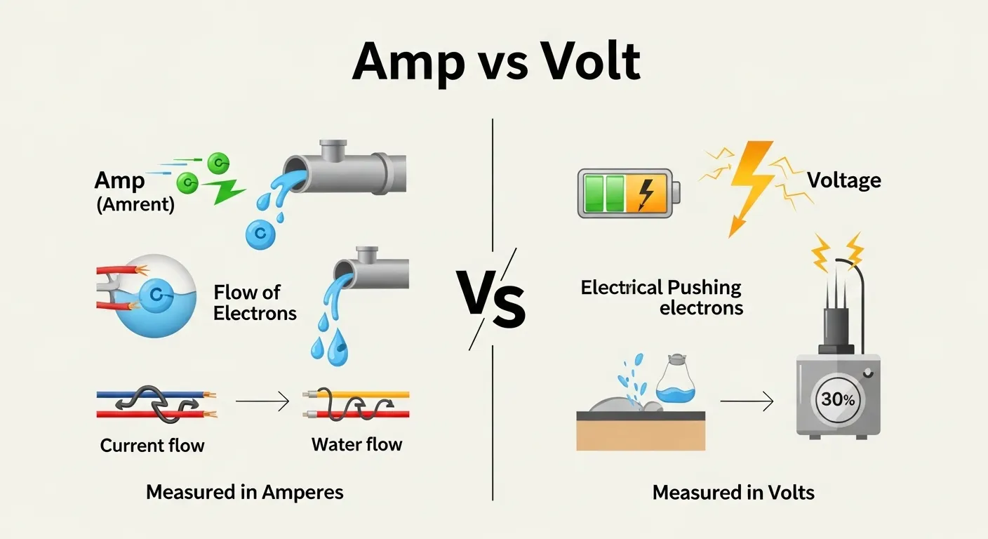difference between amp and volt