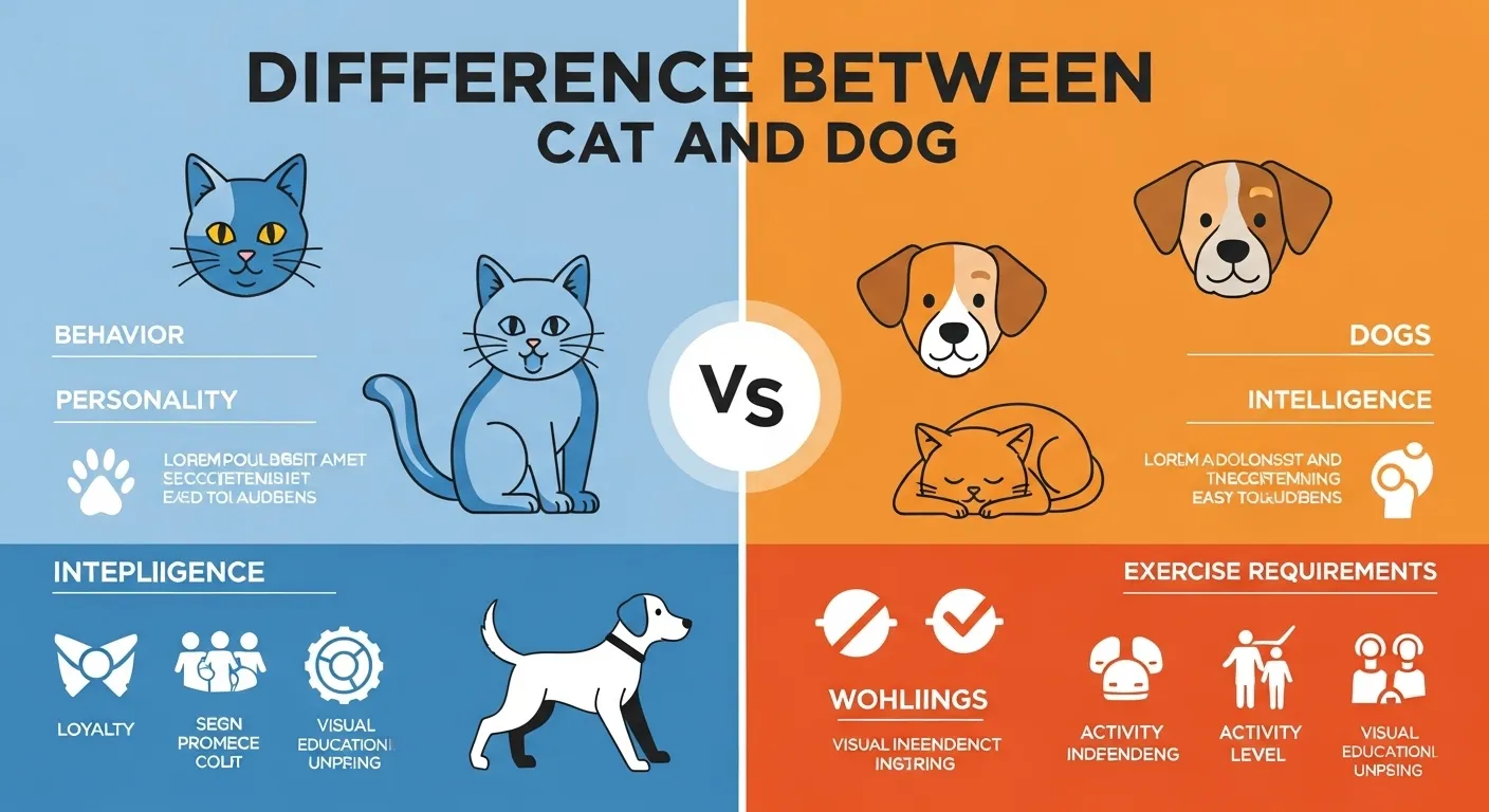 difference between cat and dog