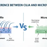 difference between cilia and microvilli