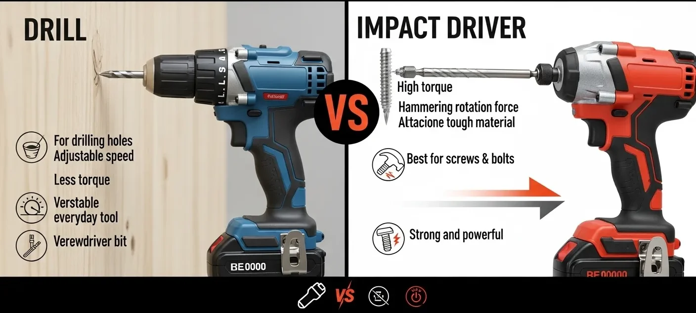 difference between impact and drill