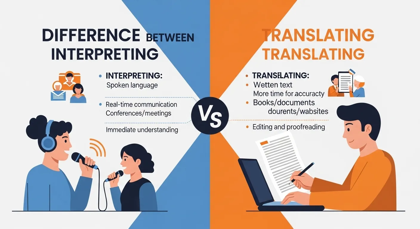difference between interpreting and translating