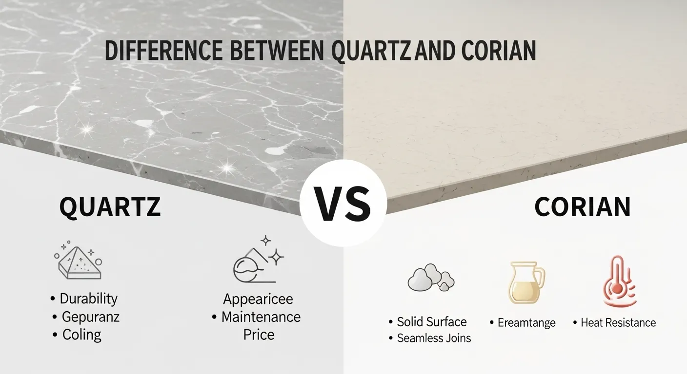 difference between quartz and corian