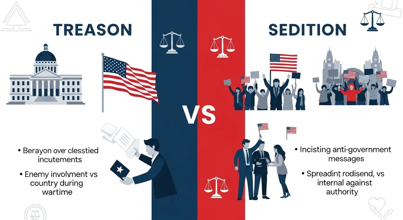 difference between treason and sedition