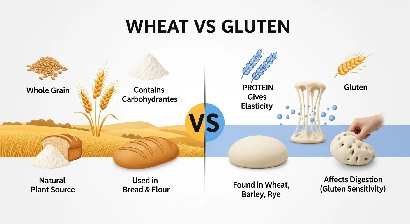 difference between wheat and gluten