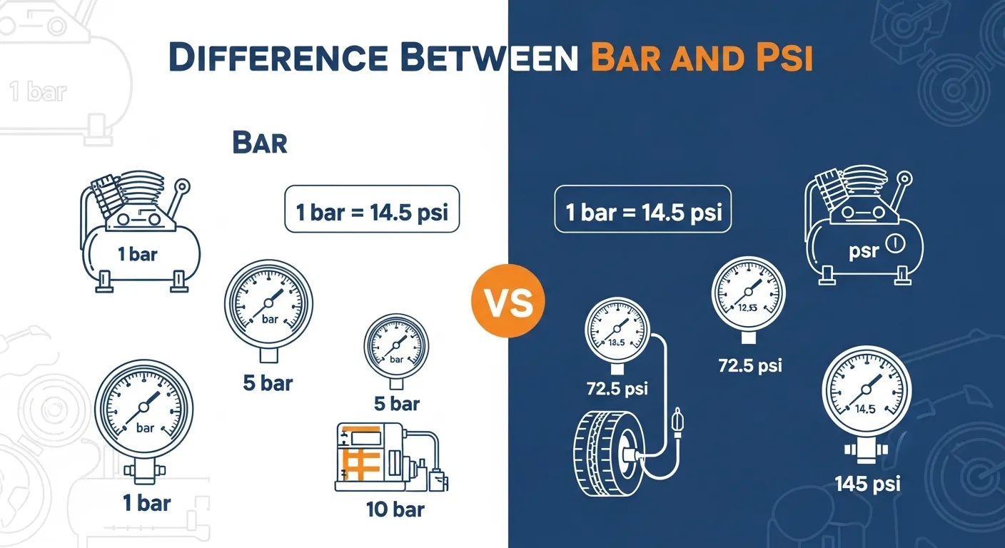 difference between bar and psi
