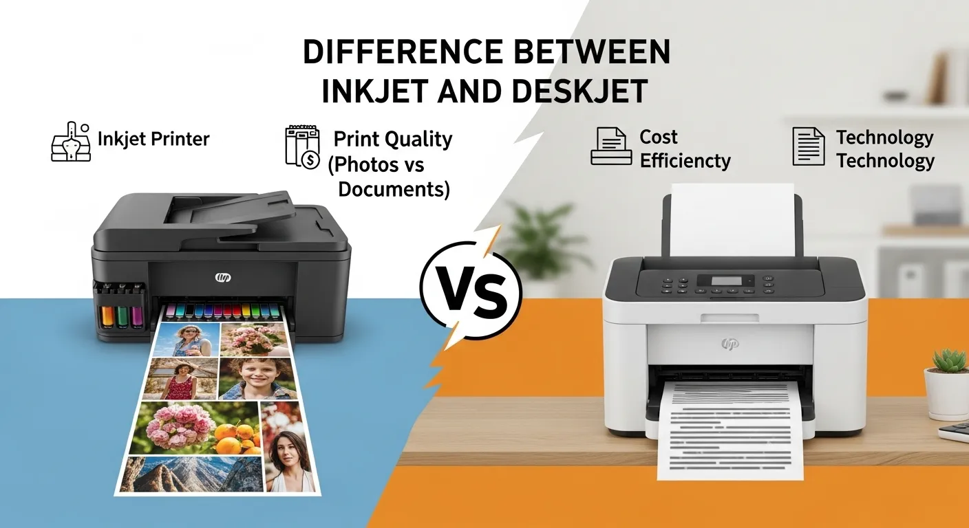 difference between inkjet and deskjet
