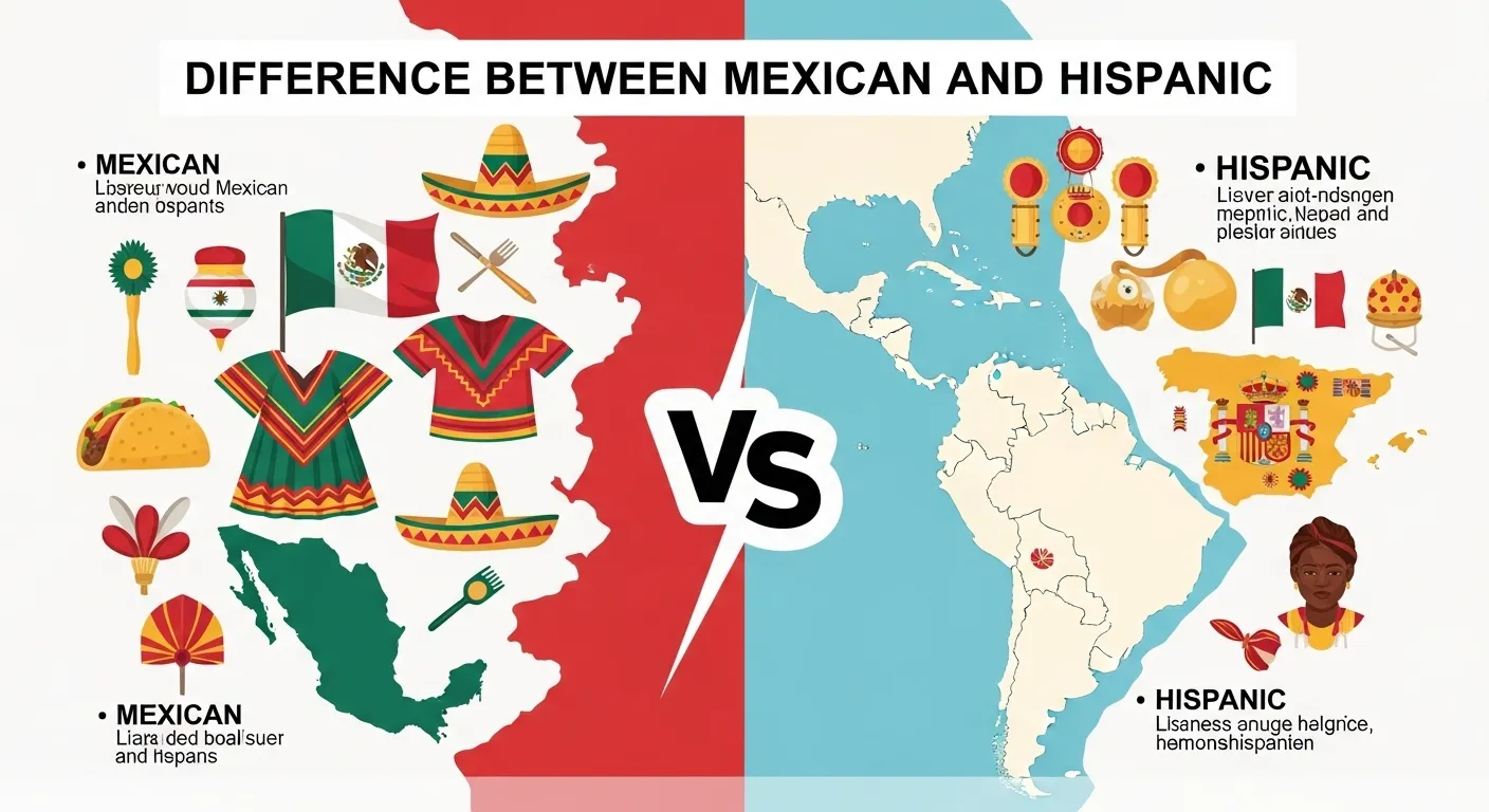 difference between mexican and hispanic