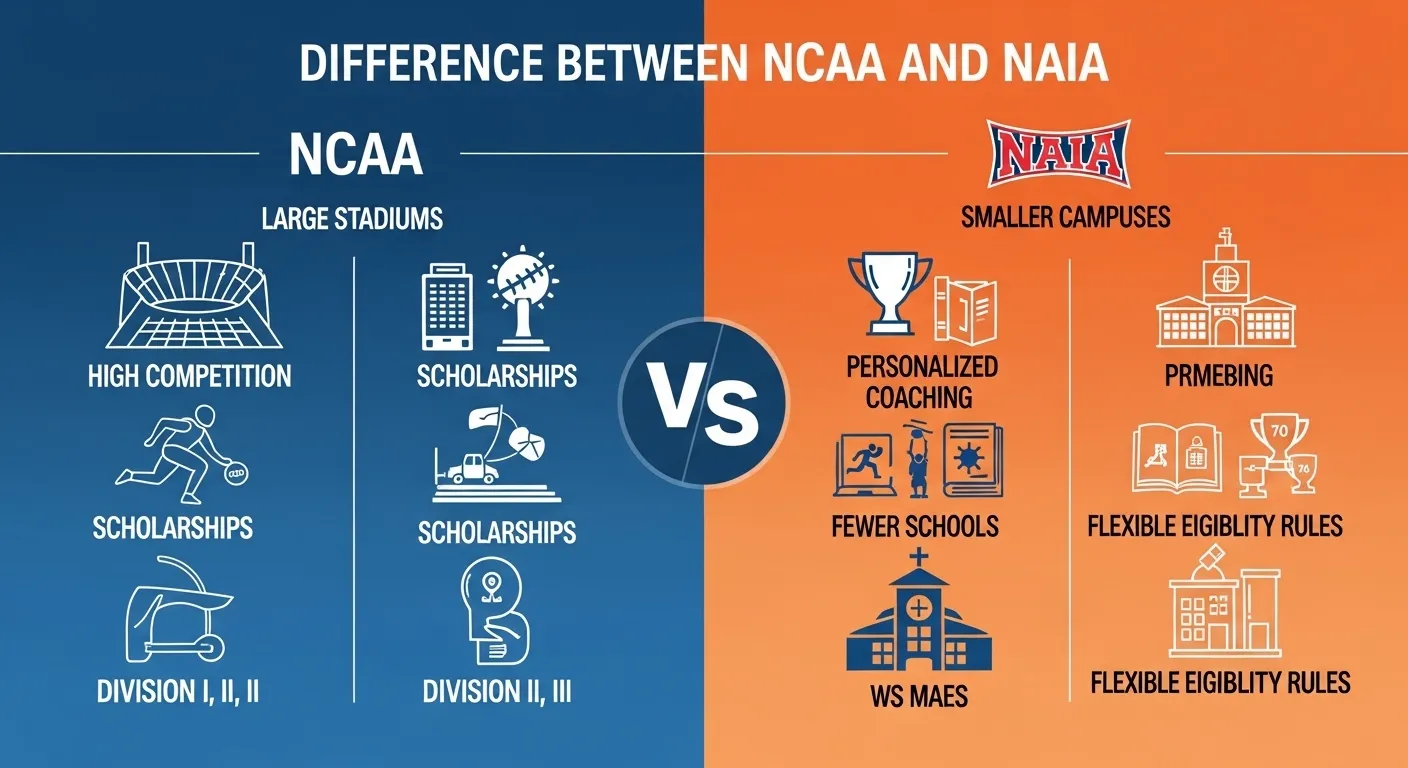 difference between ncaa and naia