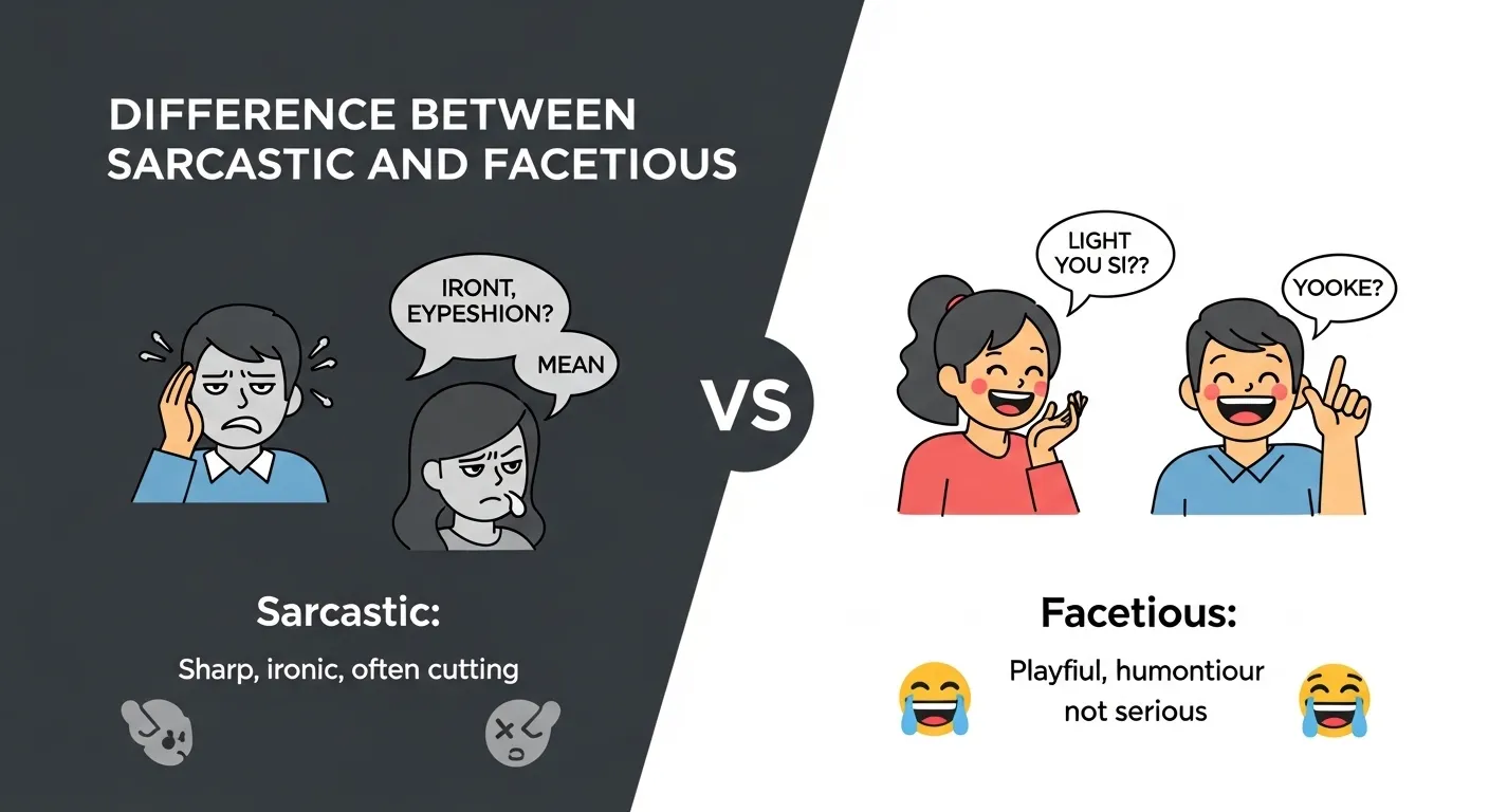difference between sarcastic and facetious