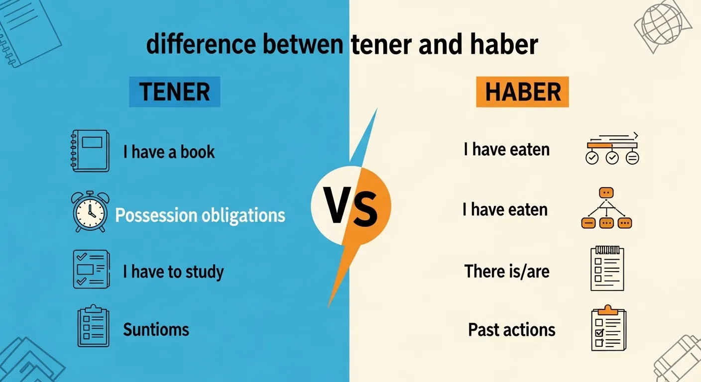 difference between tener and haber
