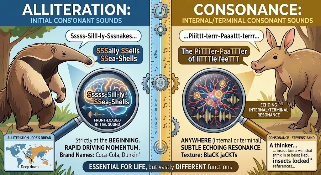 Difference Between Alliteration and Consonance