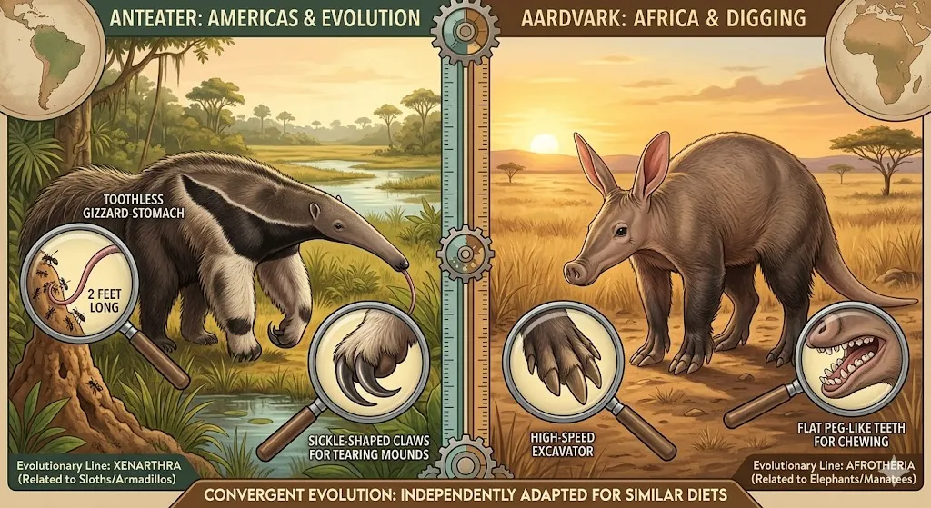 difference between anteater and aardvark