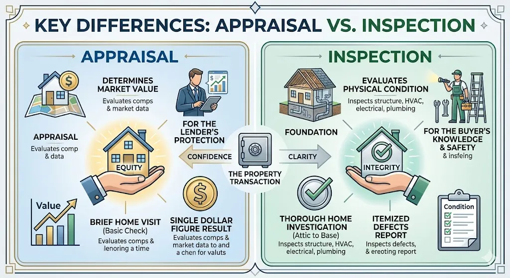 difference between appraisal and inspection