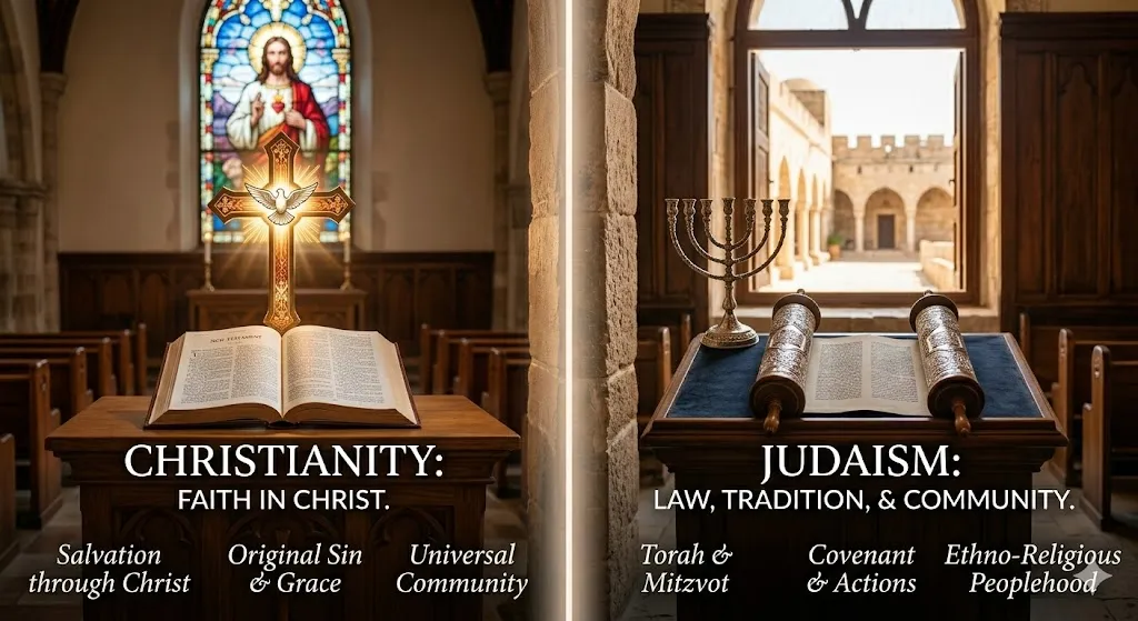 difference between christian and jewish