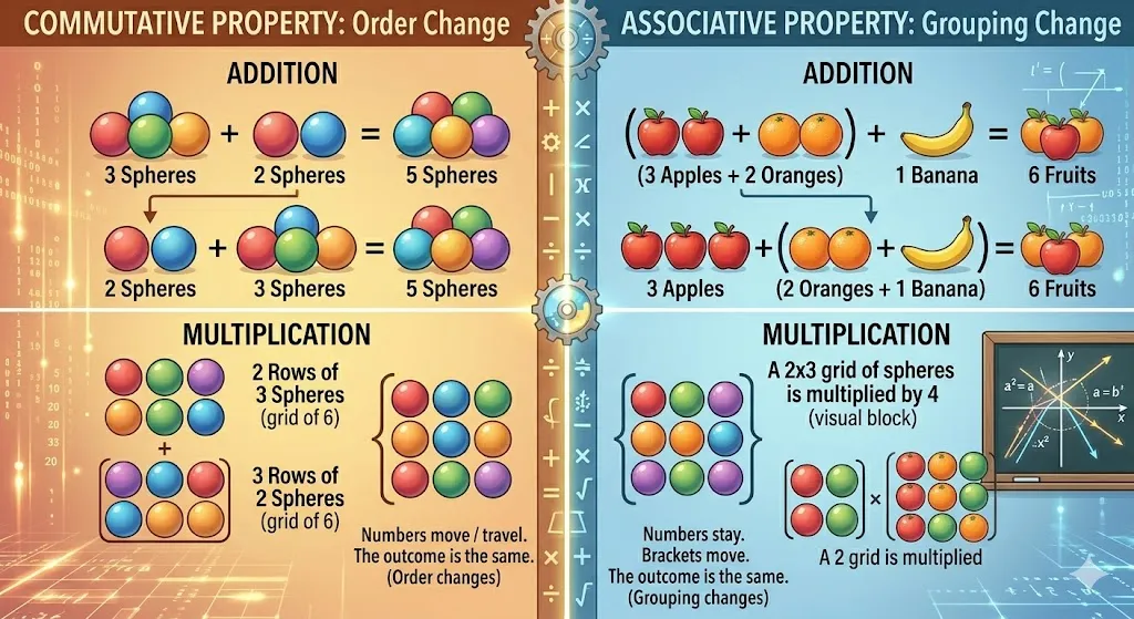 Difference Between Commutative and Associative
