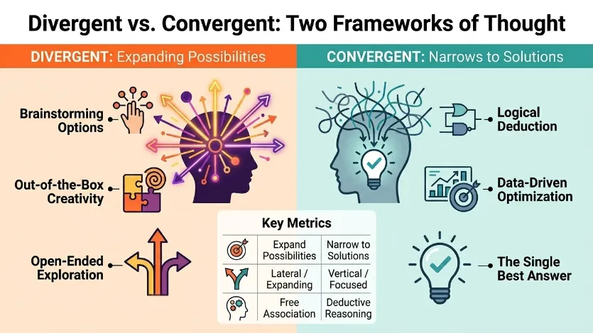 difference between divergent and convergent