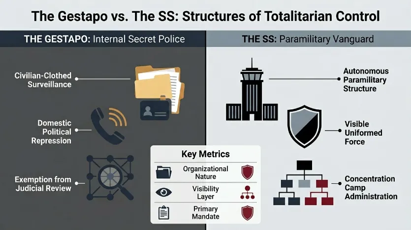 difference between gestapo and ss