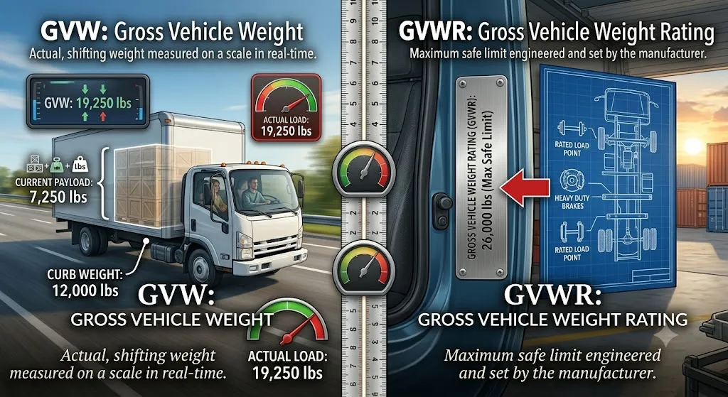 difference between gvw and gvwr