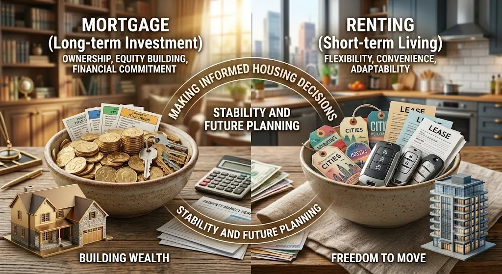 difference between mortgage and rent
