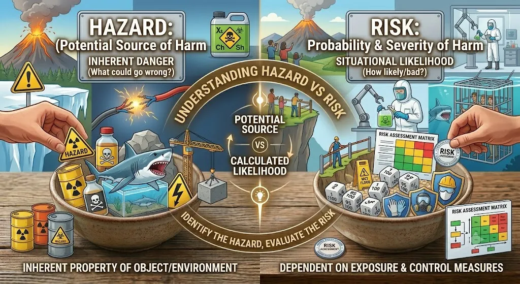 difference between risk and hazard