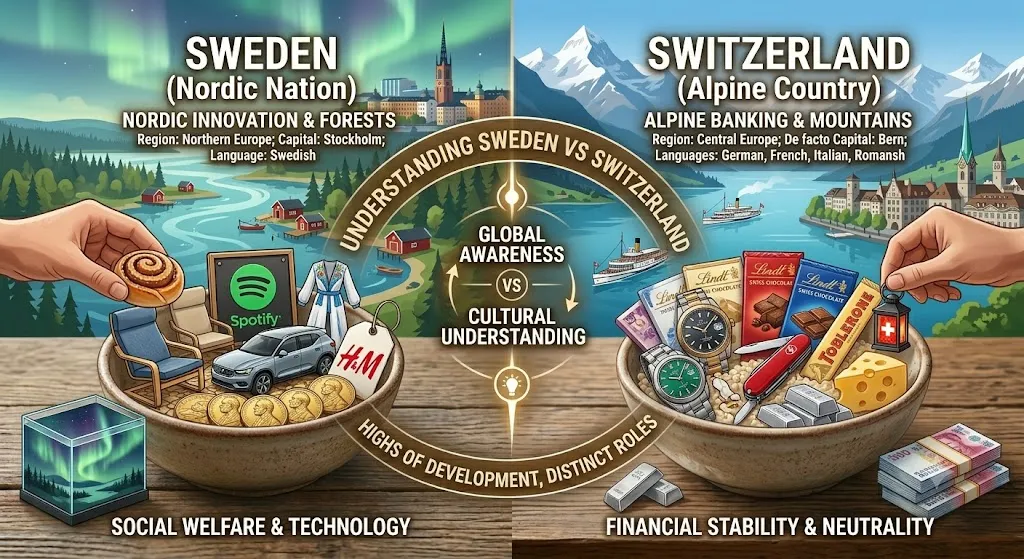 difference between sweden and switzerland